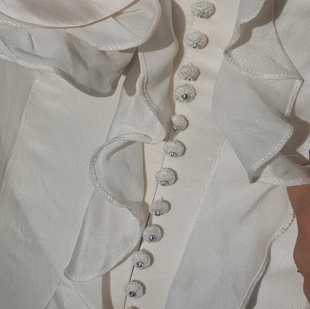 Saks Fifth Avenue Ruffle Silk gown - Picture 5 of 8